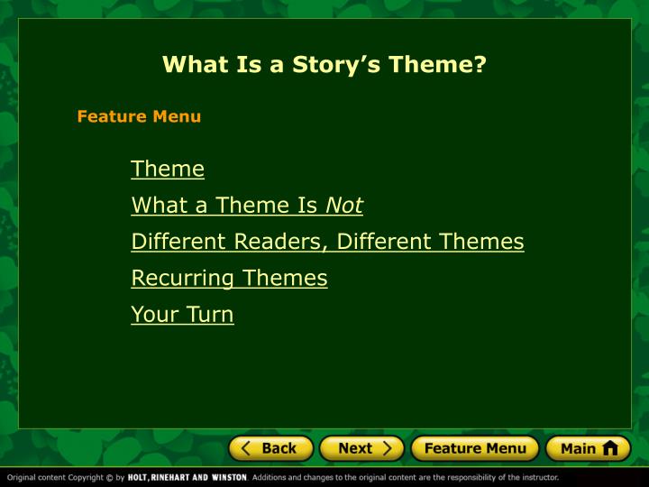 what is a story s theme