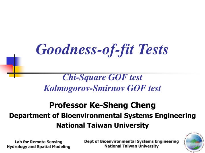 goodness of fit tests chi square gof test kolmogorov smirnov gof test