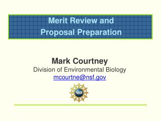 Merit Review and Proposal Preparation