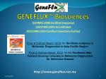 GENEFLUX™ Biosciences - slide 1