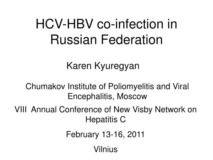hcv hbv co infection in russian federation