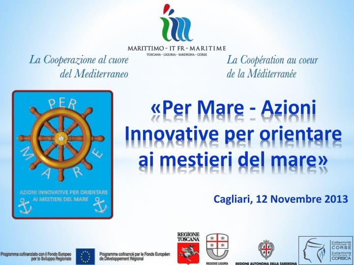 per mare azioni innovative per orientare ai mestieri del mare