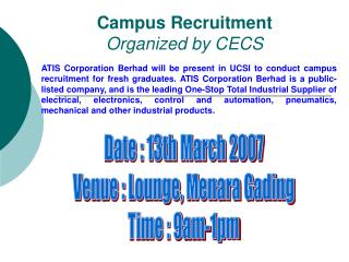 campus recruitment organized by cecs