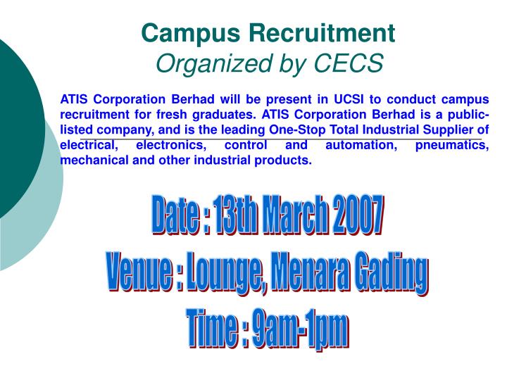 campus recruitment organized by cecs