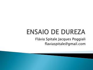 ensaio de dureza