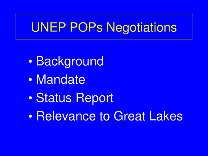 unep pops negotiations