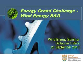 Energy Grand Challenge -Wind Energy R&amp;D