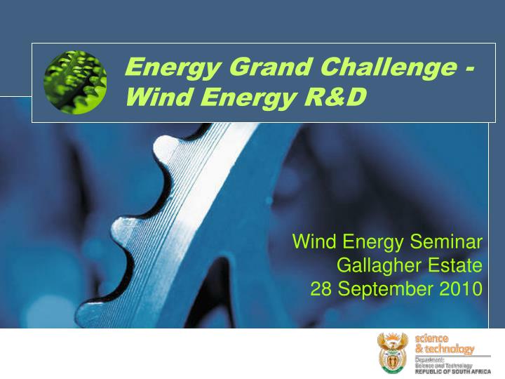 energy grand challenge wind energy r d