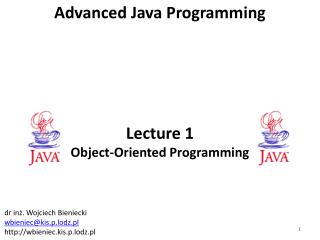 Lecture 1 Object-Oriented Programming