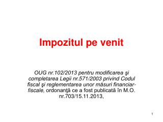 impozitul pe venit