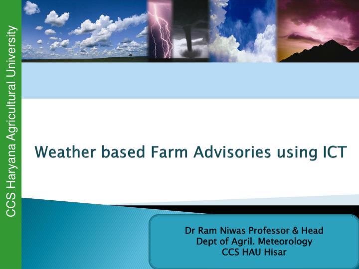 weather based farm advisories using ict