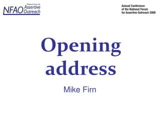 Opening address