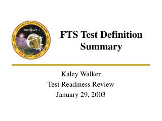 FTS Test Definition Summary