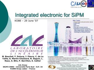 Integrated electronic for SiPM