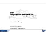 CAOT Computer Aided Optimization Tool - slide 1