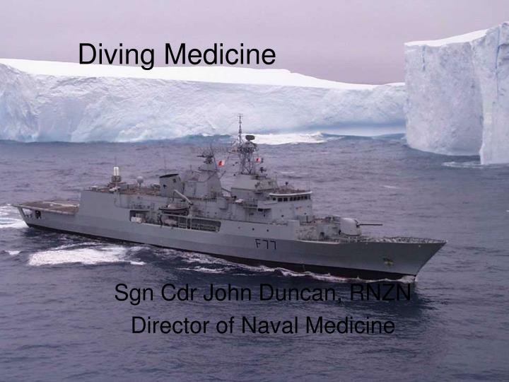 sgn cdr john duncan rnzn director of naval medicine