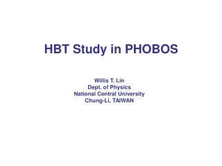 HBT Study in PHOBOS