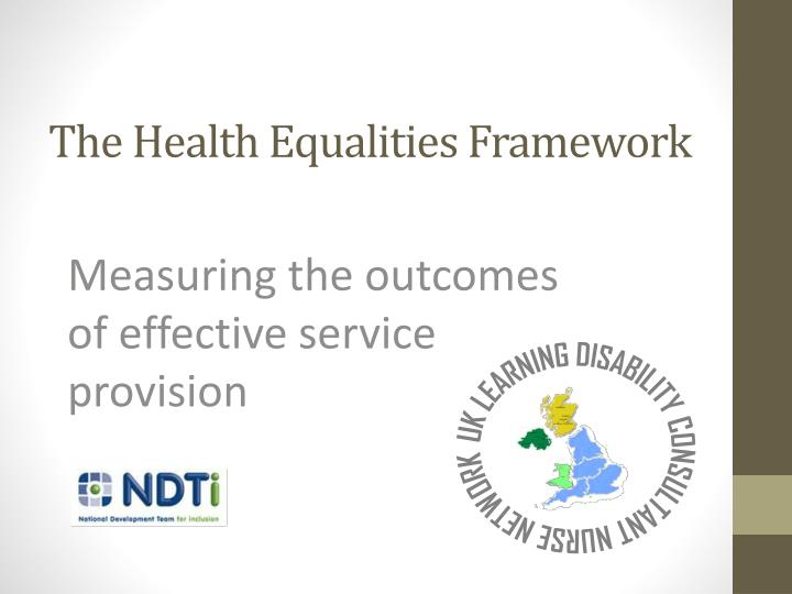 the health equalities framework
