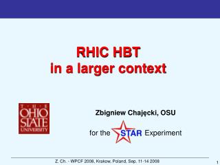 RHIC HBT in a larger context