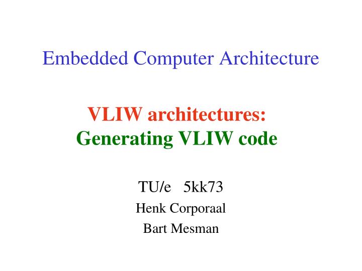 embedded computer architecture