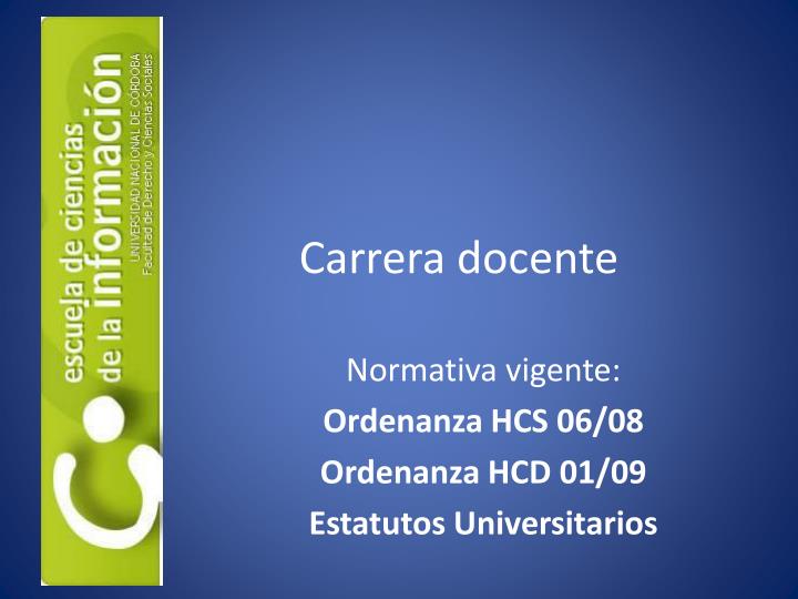 carrera docente