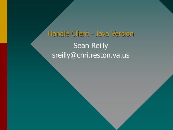 handle client java version