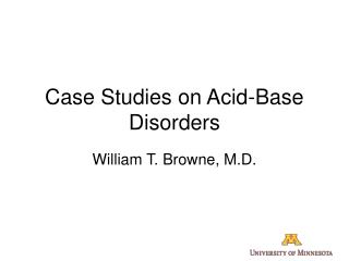 Case Studies on Acid-Base Disorders
