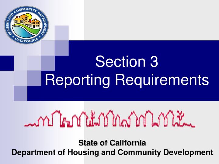 section 3 reporting requirements