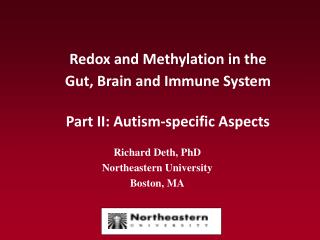 Redox and Methylation in the Gut, Brain and Immune System Part II: Autism-specific Aspects