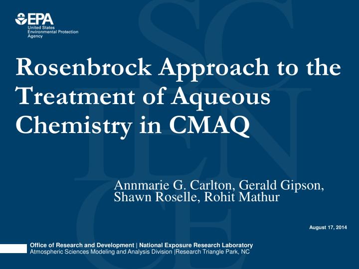 rosenbrock approach to the treatment of aqueous chemistry in cmaq