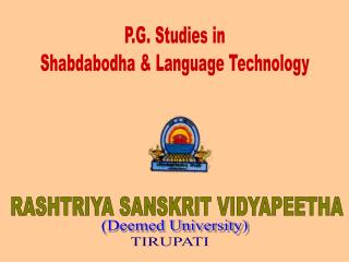 RASHTRIYA SANSKRIT VIDYAPEETHA