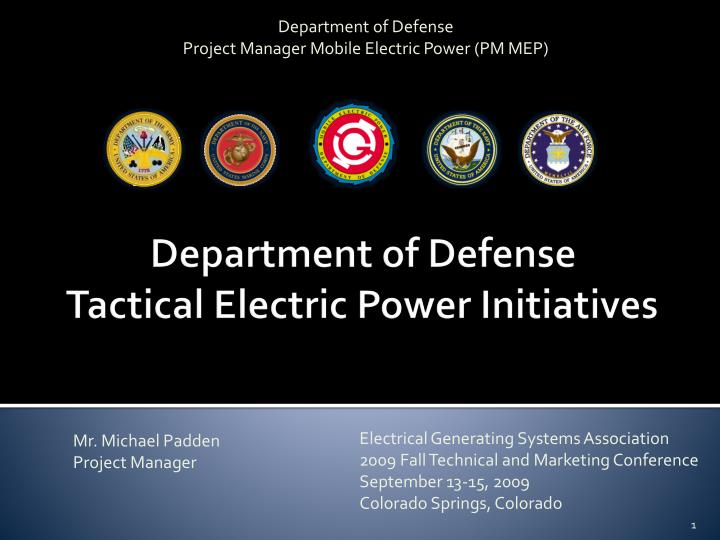 department of defense tactical electric power initiatives