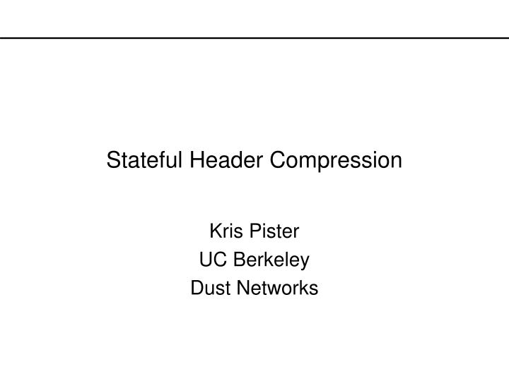stateful header compression