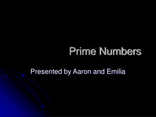 prime numbers