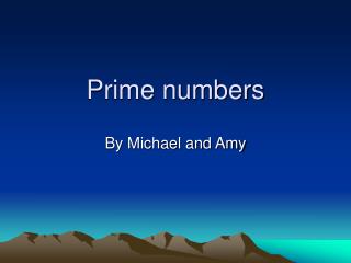 prime numbers