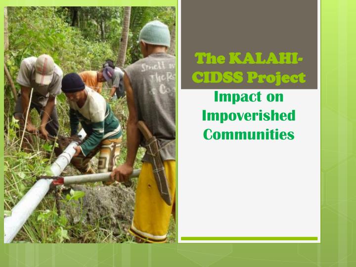 the kalahi cidss project impact on impoverished communities
