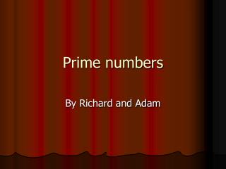 prime numbers