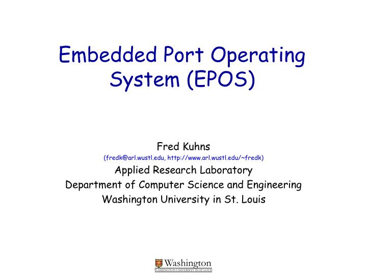 embedded port operating system epos