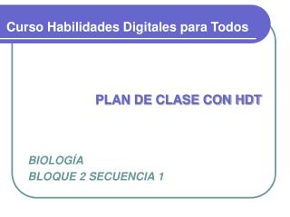 plan de clase con hdt