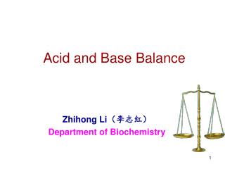 Acid and Base Balance