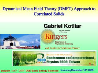Dynamical Mean Field Theory (DMFT) Approach to Correlated Solids