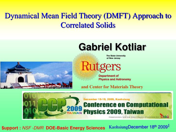 dynamical mean field theory dmft approach to correlated solids