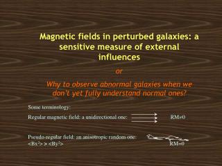 Magnetic fields in perturbed galaxies: a sensitive measure of external influences or