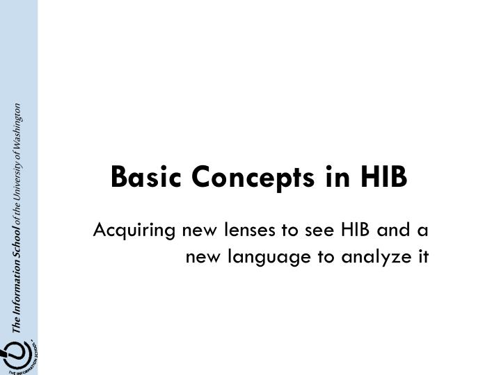 basic concepts in hib