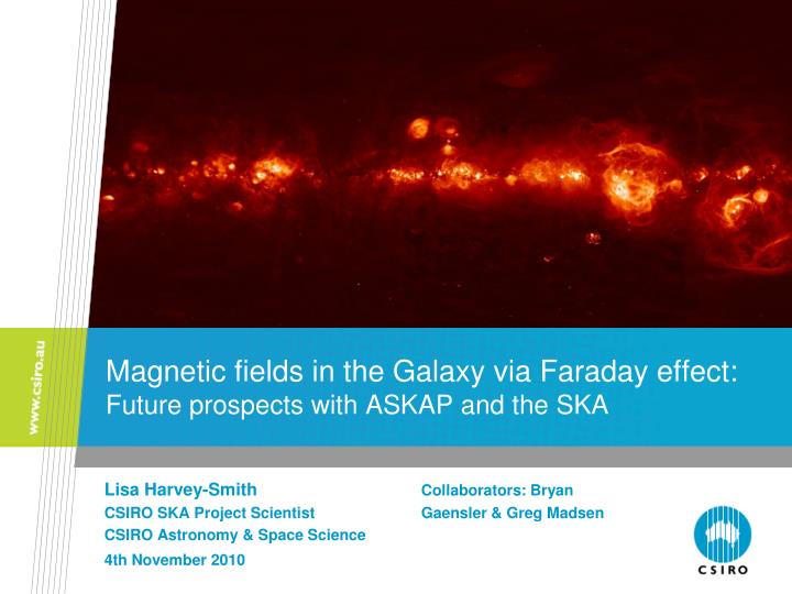 magnetic fields in the galaxy via faraday effect future prospects with askap and the ska