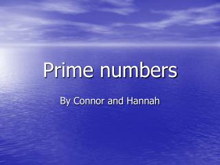 Prime numbers