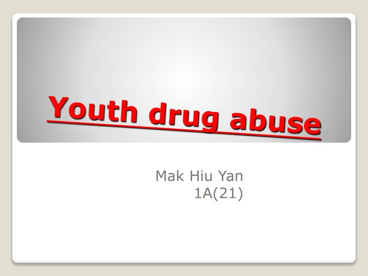 youth drug abuse