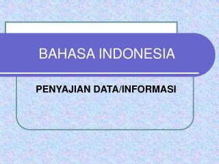 bahasa indonesia