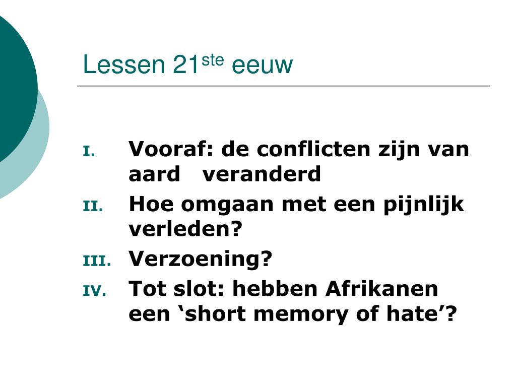 PPT - Lessen 21 ste eeuw PowerPoint Presentation, free download - ID