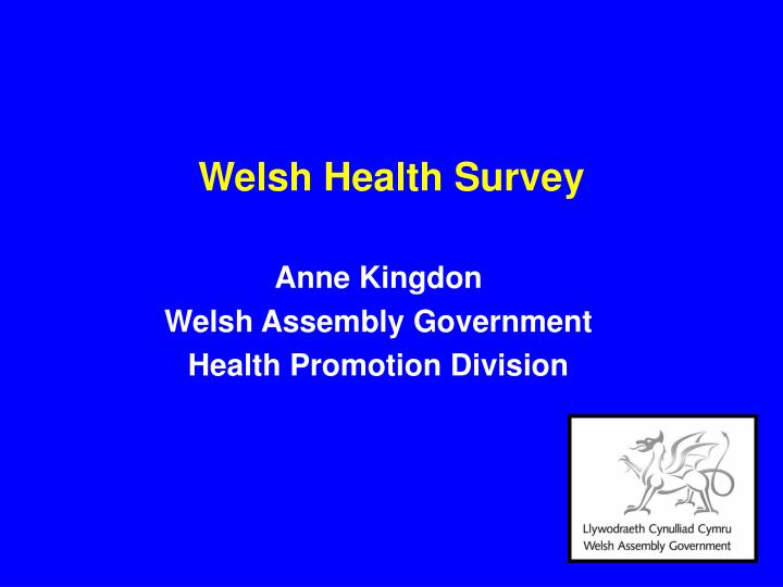 welsh health survey
